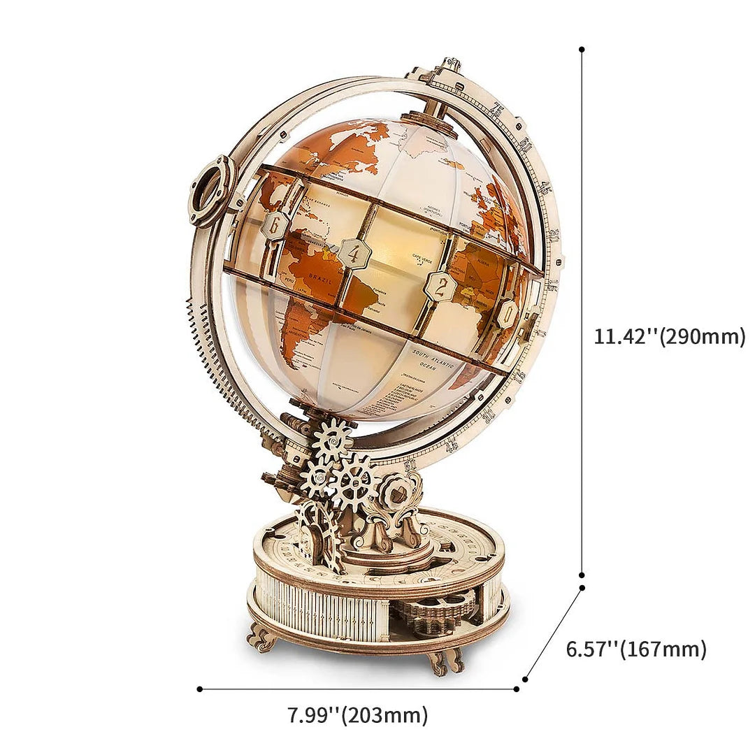 ROKR Luminous Globe 3D Wooden Puzzle ST003