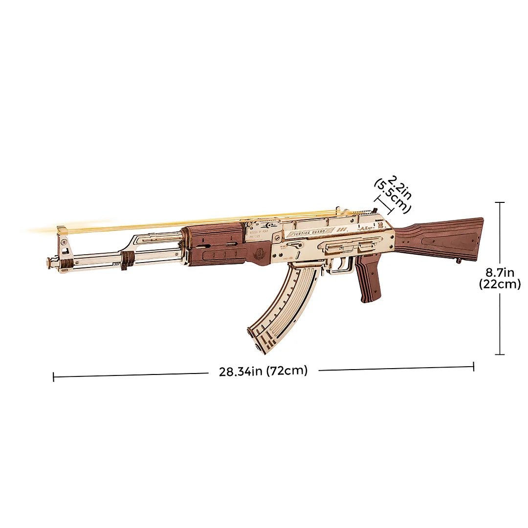 ROKR AK-47 Assault Rifle Toy Gun 3D Wooden Puzzle LQ901