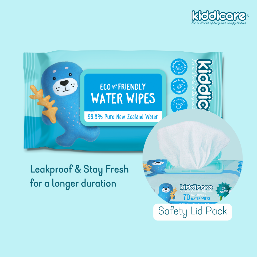 Kiddicare - Baby Wipes - Water Wipes - Value Pack (12*70s)