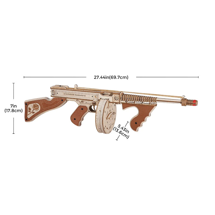 ROKR Thompson Submachine Toy Gun 3D Wooden Puzzle LQB01