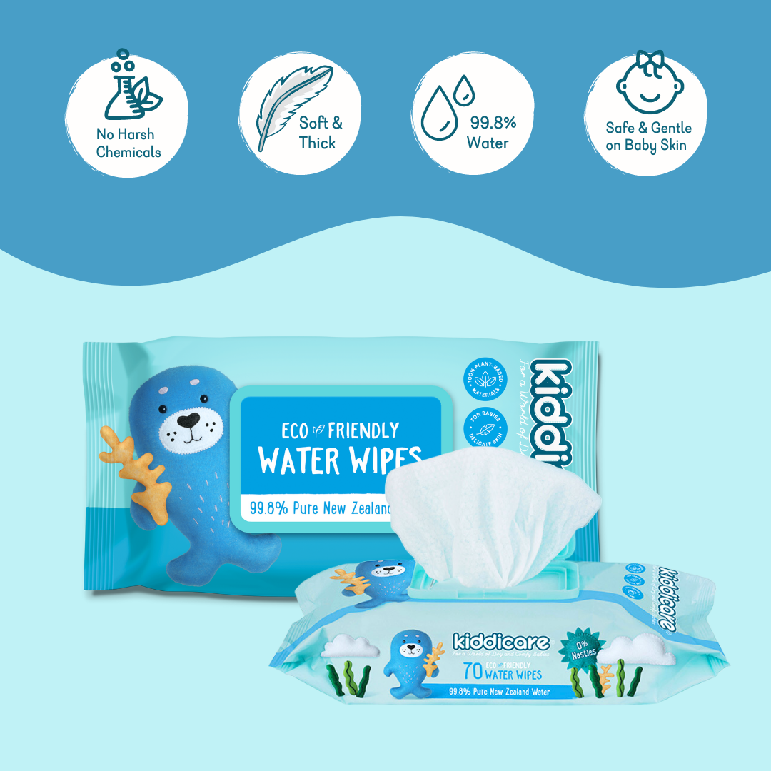 Kiddicare - Baby Wipes - Water Wipes - Value Pack (12*70s)