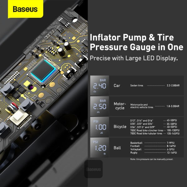 Baseus Super Mini Inflator Pump Portable Air Compressor