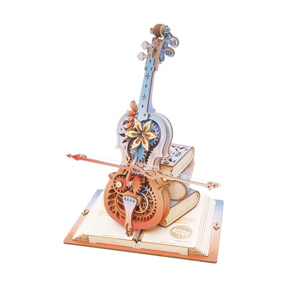 ROKR - Symphony of Gorgeous Dreams Mechanical Cello Music Box 3D Wooden Puzzle AMK63M [PRE-ORDER]