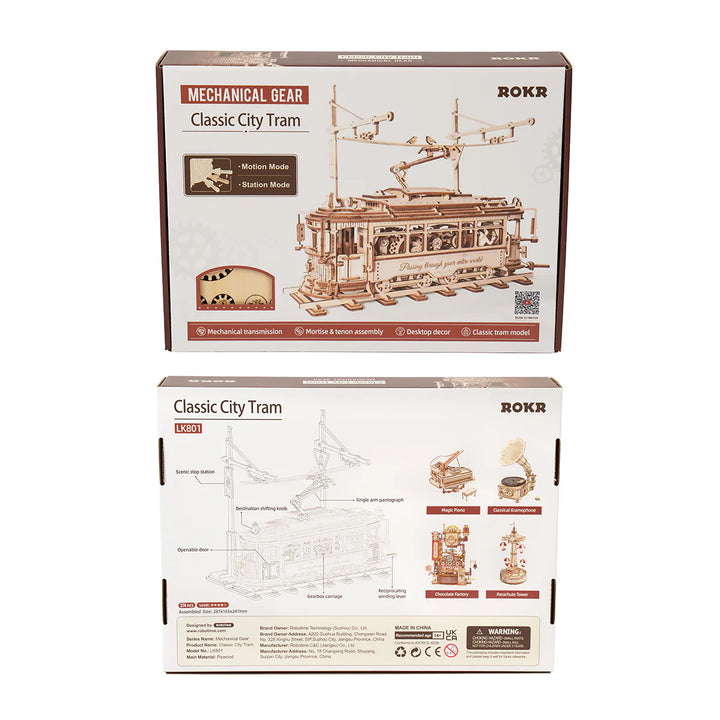 ROKR Classic City Tram 3D Wooden Puzzle LK801