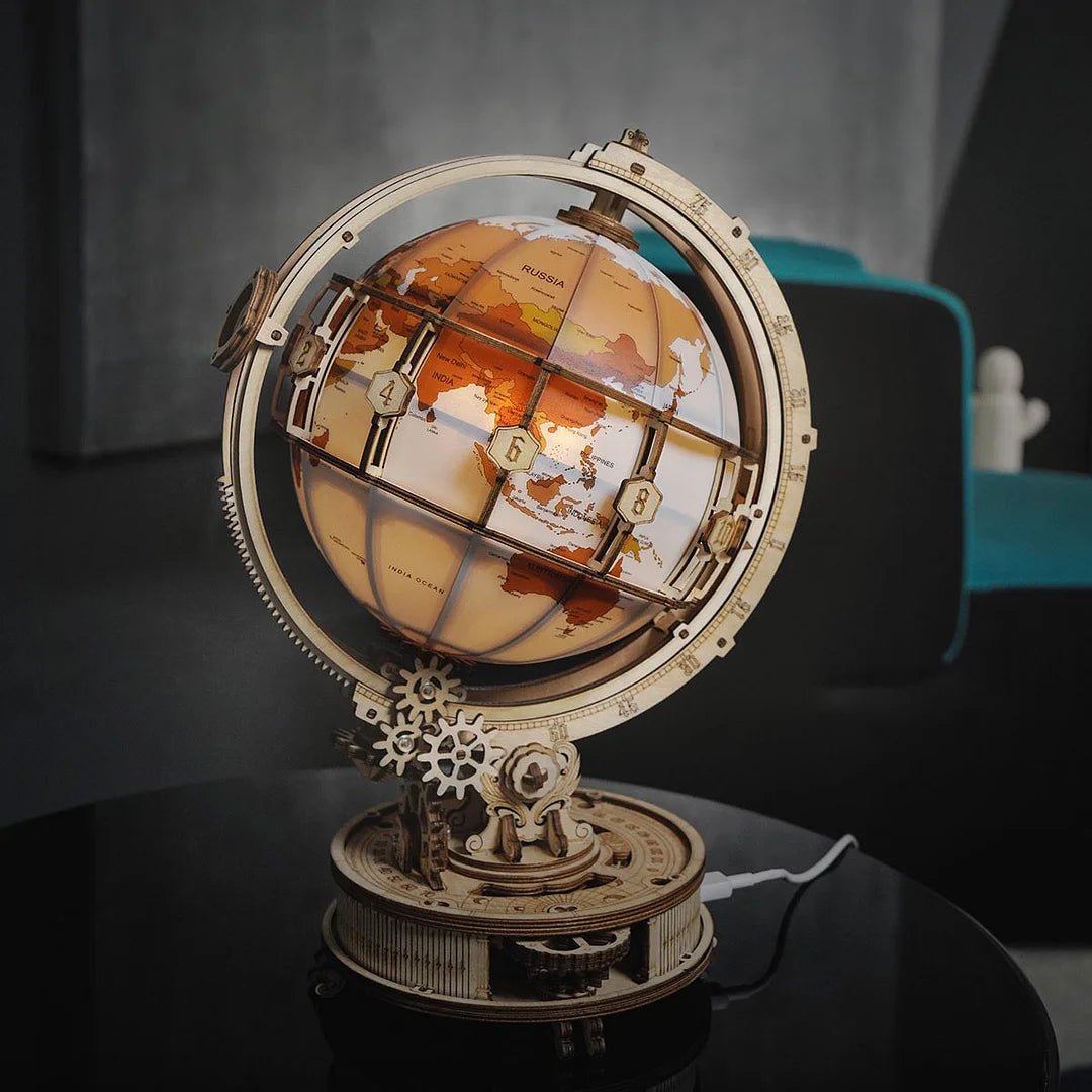 ROKR Luminous Globe 3D Wooden Puzzle ST003