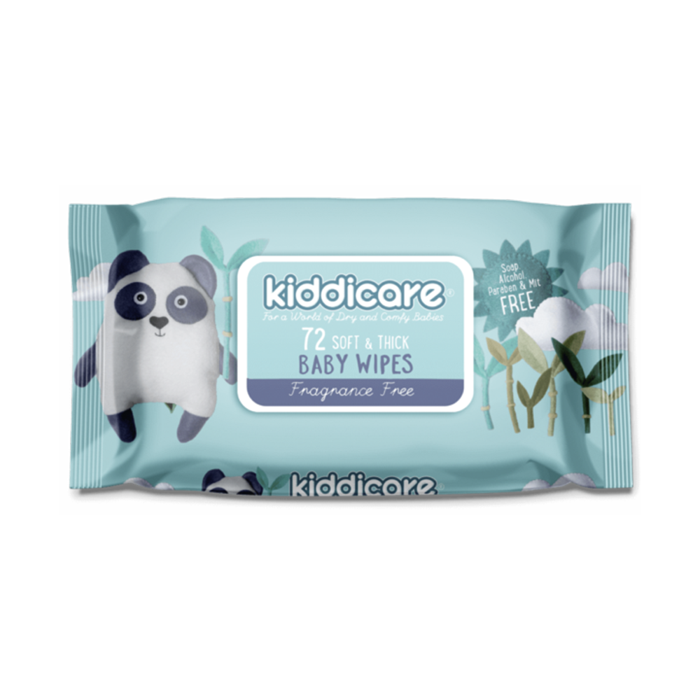 Kiddicare - Baby Wipes - Fragrance Free - Value Pack(12*72s)