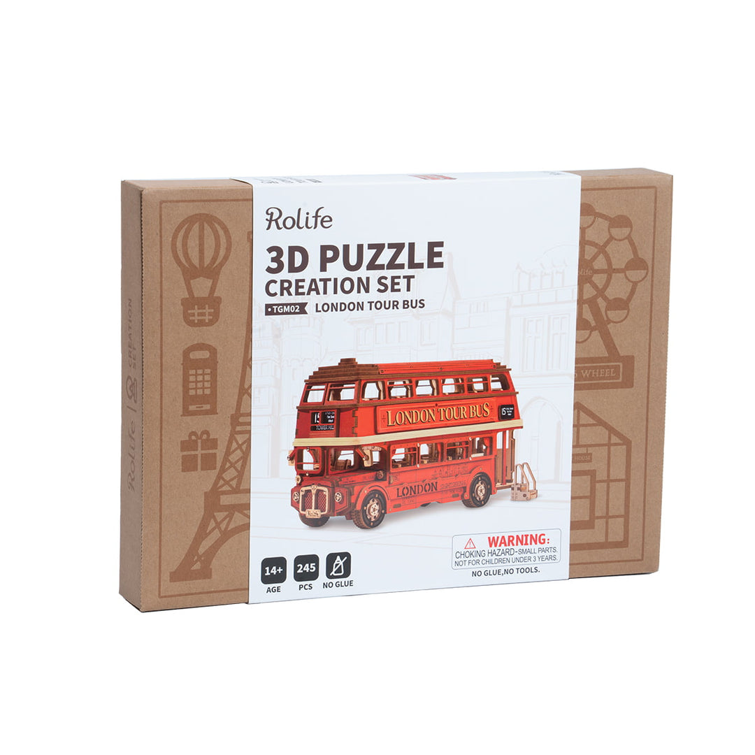 Rolife London Tour Bus 3D Wooden Puzzle TGM02