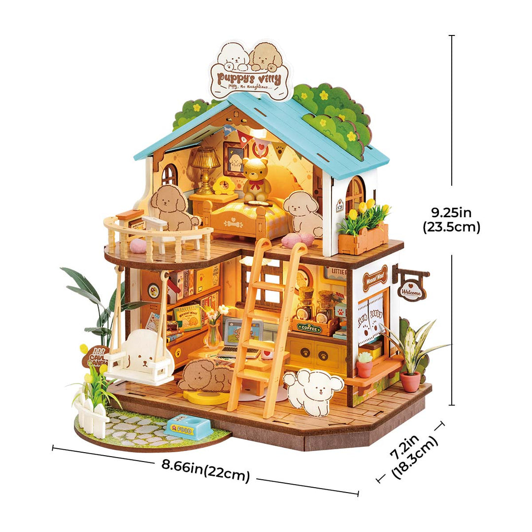 Rolife Puppy's Cozy Villa DIY Miniature House DG169 [PRE-ORDER]