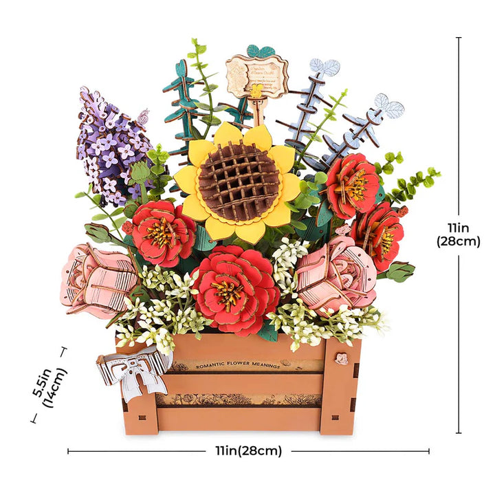 Rolife Rowood DIY Wooden Flower - Bloom Box DIY 3D Puzzle TW02H