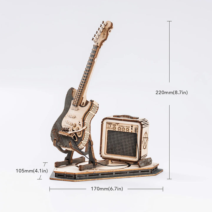 ROKR Electric Guitar Model 3D Wooden Puzzle TG605K