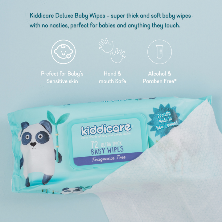 Kiddicare - Baby Wipes - Fragrance Free - Value Pack(12*72s)