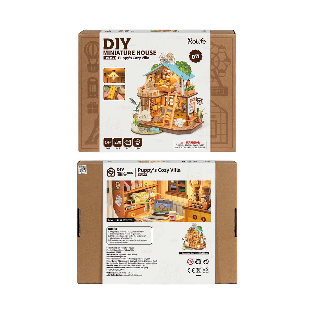 Rolife Puppy's Cozy Villa DIY Miniature House DG169 [PRE-ORDER]