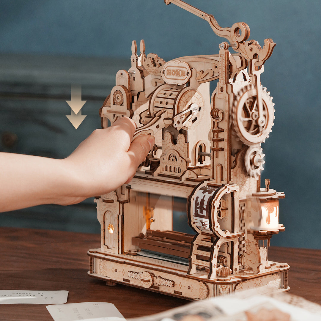 ROKR Classic Printing Press 3D Wooden Puzzle LK602