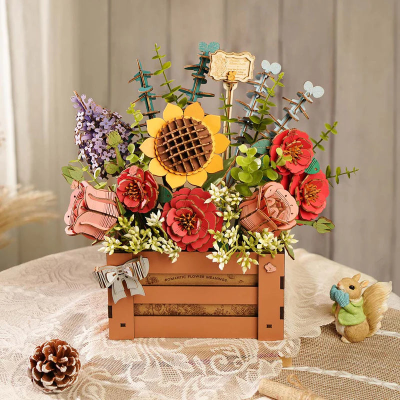 Rolife Rowood DIY Wooden Flower - Bloom Box DIY 3D Puzzle TW02H