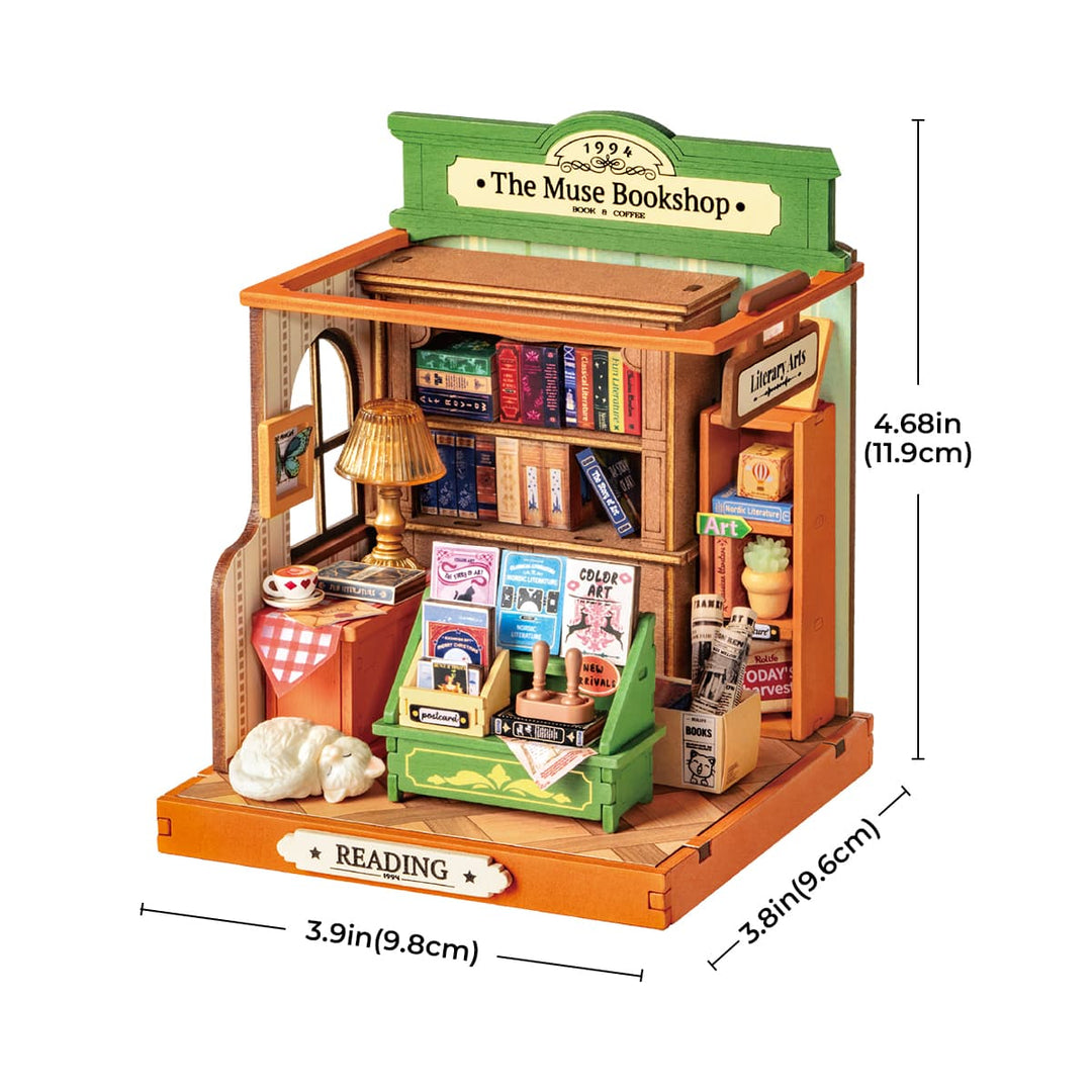 Rolife The Muse Bookshop DIY Miniature House DS040