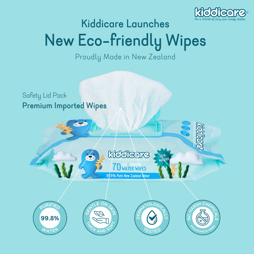 Kiddicare - Baby Wipes - Water Wipes - Value Pack (12*70s)