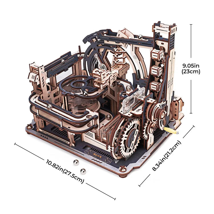 ROKR Marble Spaceport Marble Run 3D Wooden Puzzle LGC01