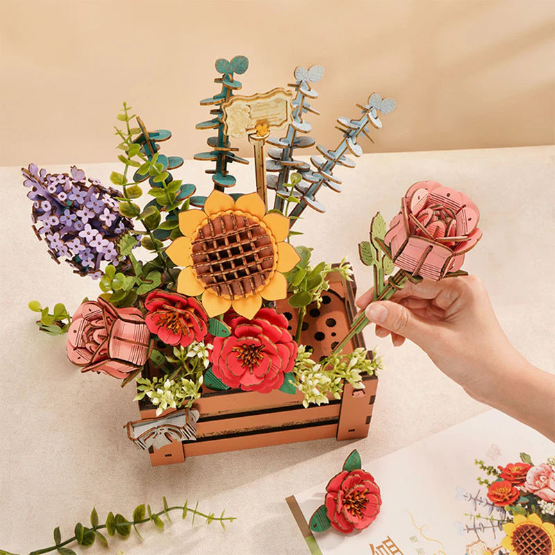 Rolife Rowood DIY Wooden Flower - Bloom Box DIY 3D Puzzle TW02H