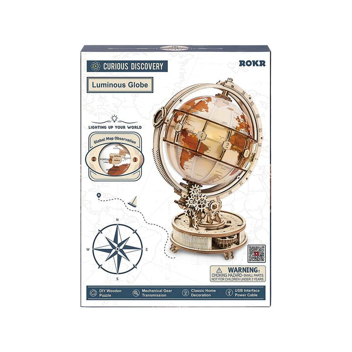 ROKR Luminous Globe 3D Wooden Puzzle ST003