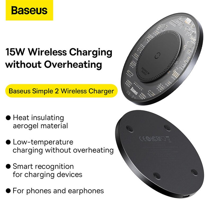 Baseus 15W Quick Charge Simple Qi Wireless Charger