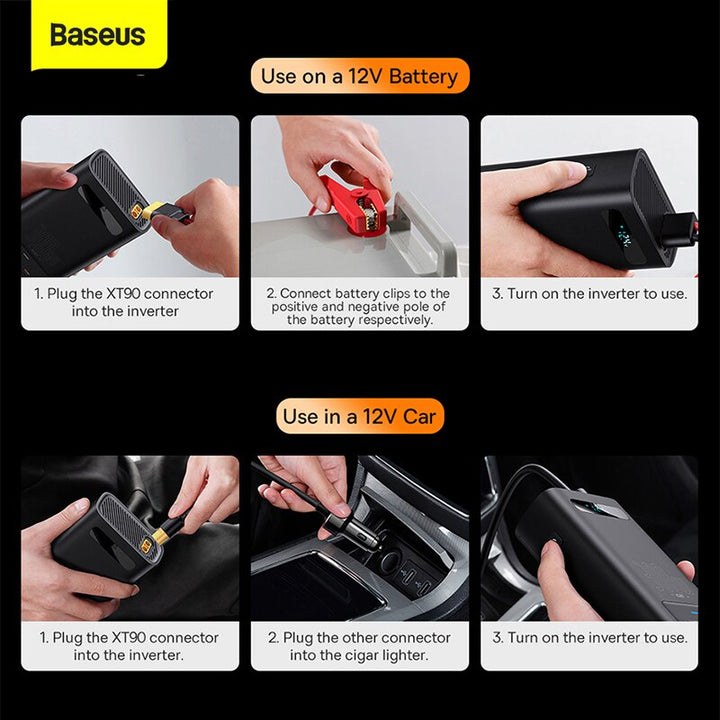 Baseus IGBT Car Power Inverter 300w DC 12V/24V To AC 220V