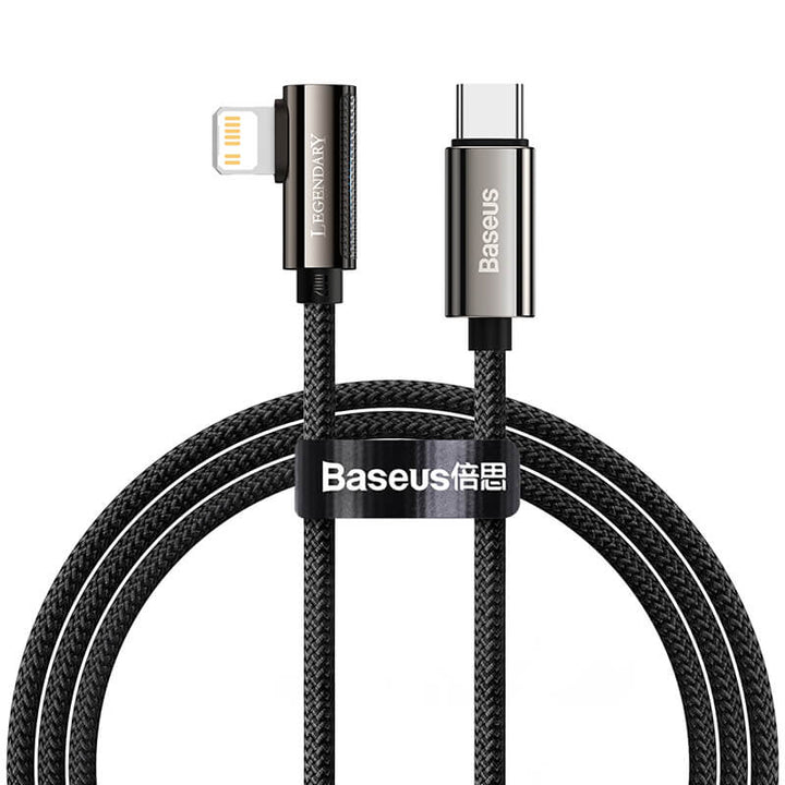 Basus PD 20W Elbow L-Shaped Type-C to Lightning Charging Cable 1m,2m