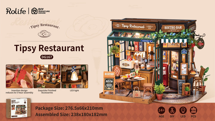 Rolife Tipsy Restaurant - DIY Miniature House DG167