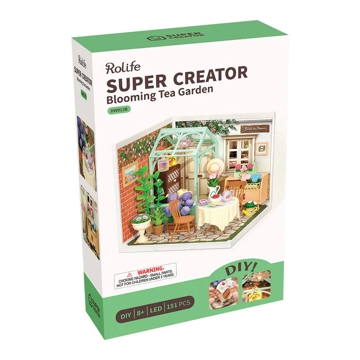 Rolife Super Creator Blooming Tea Garden DIY Plastic Miniature House DW013