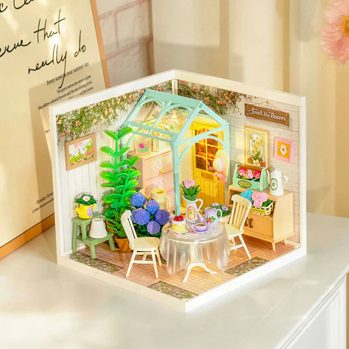 Rolife Super Creator Blooming Tea Garden DIY Plastic Miniature House DW013