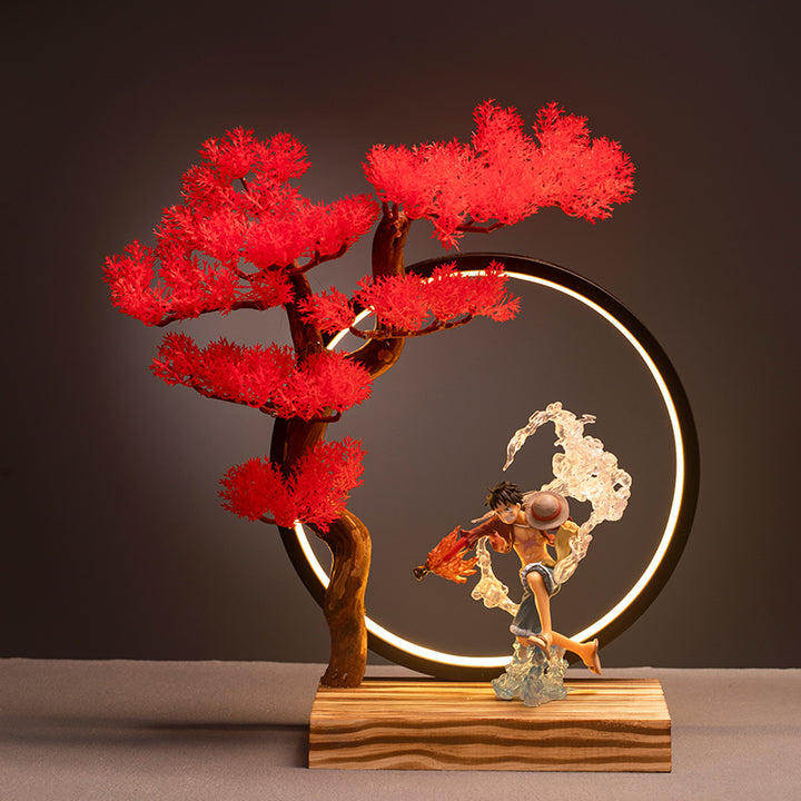 Model Kit and Figures Dimmable LED Display Stand (Bonsai) - Red Pine (Gundam Astray Red)