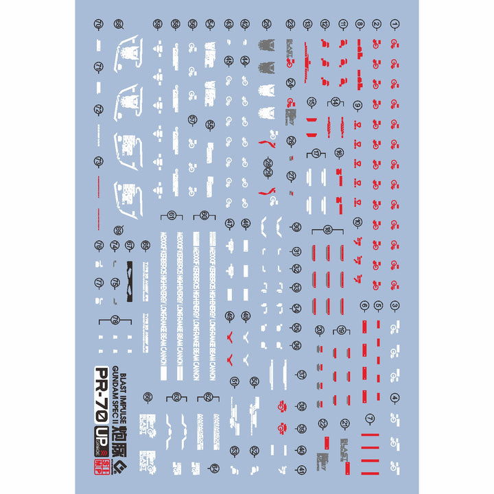 EVO Decal - RG 1/144 Blast Impulse Gundam Spec II - Fluorescent