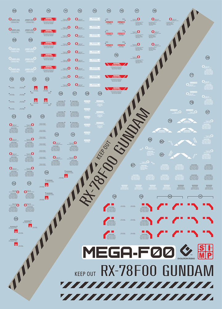 EVO Decal - MEGA 1/48 - RX78F00 - Fluorescent