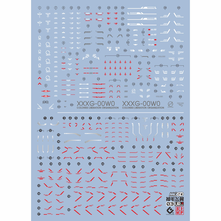 EVO Decal - MGSD03 - Wing Gundam- Q - Fluorescent