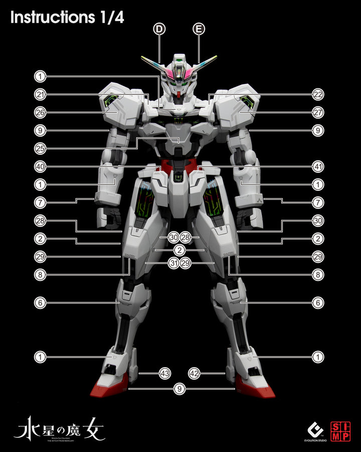 EVO Decal - HG 1/144 Gundam Calibarn - Fluorescent