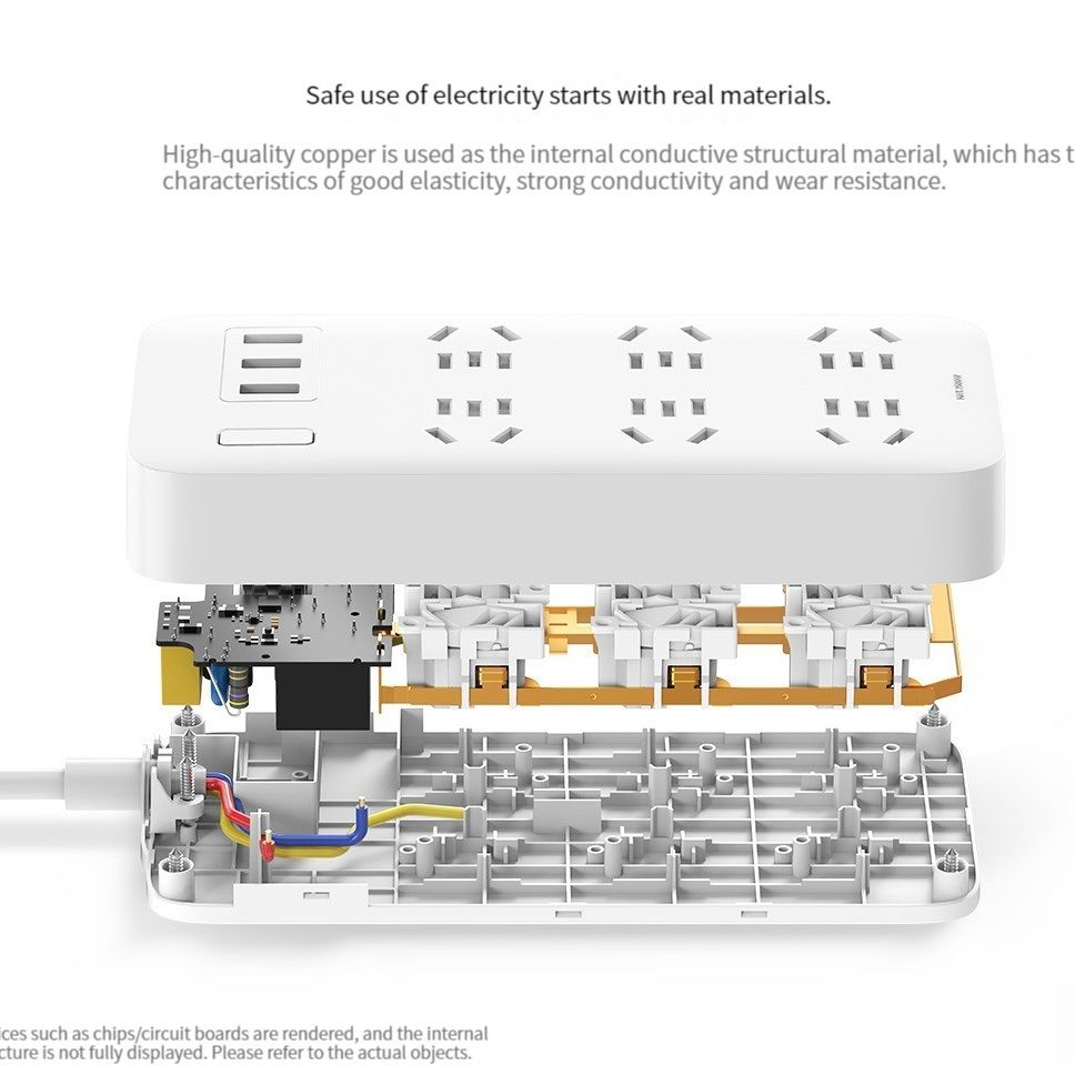 Xiaomi Mijia Power Board With 3 USB Switch Plug