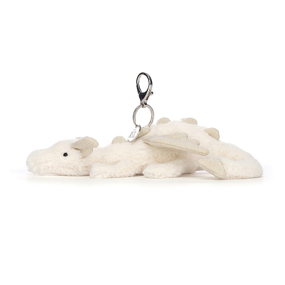 Jellycat Snow Dragon Bag Charm