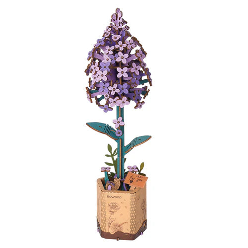 Rolife Rowood DIY Wooden Flower Lilac 3D Wooden Puzzle TW021