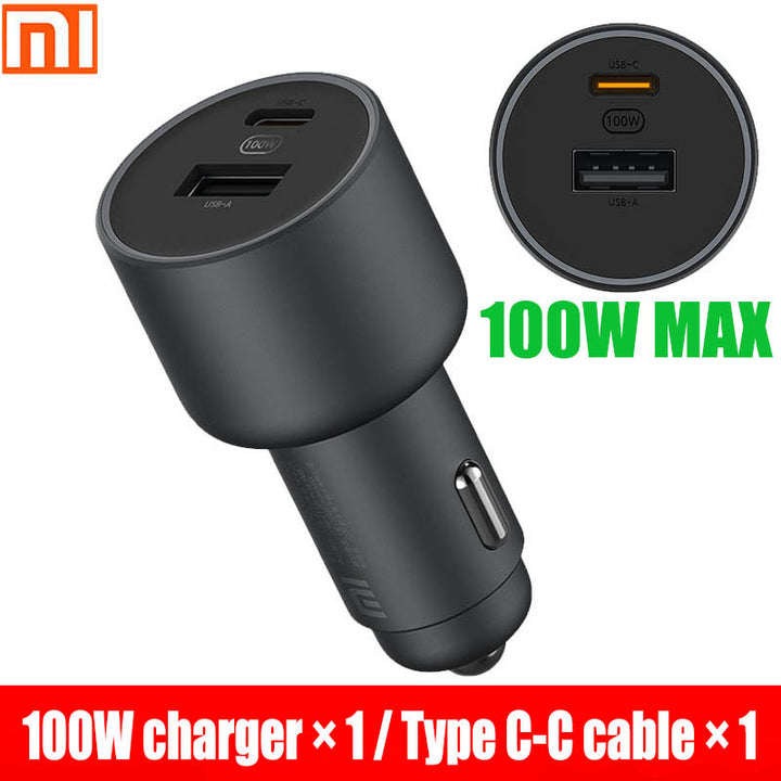 Xiaomi Car Charger 1A1C 100W USB-A, USB-C Dual-Port Output