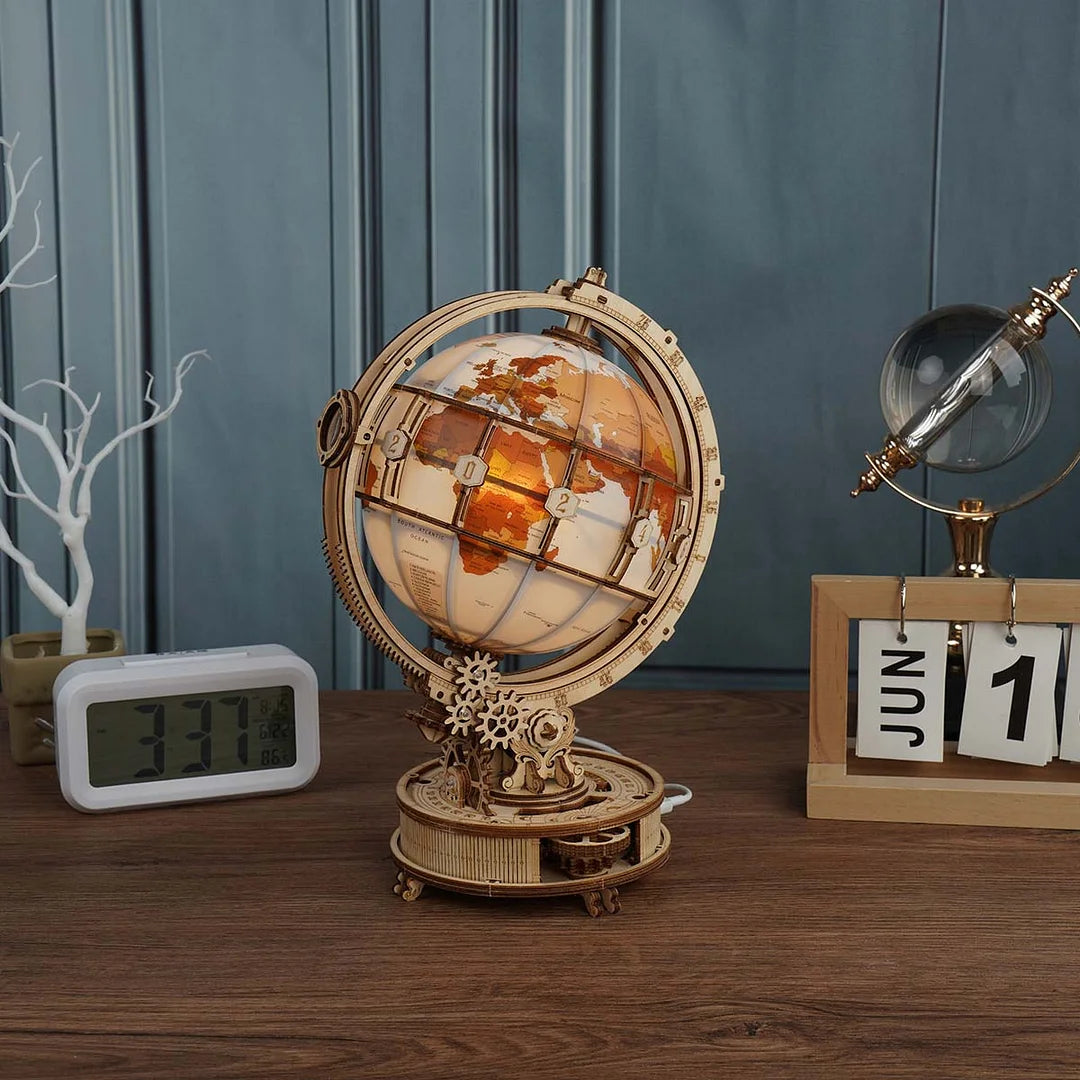 ROKR Luminous Globe 3D Wooden Puzzle ST003