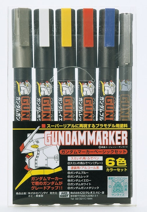 MR HOBBY - GSI Creos Gundam Marker Basic Set (6pcs)