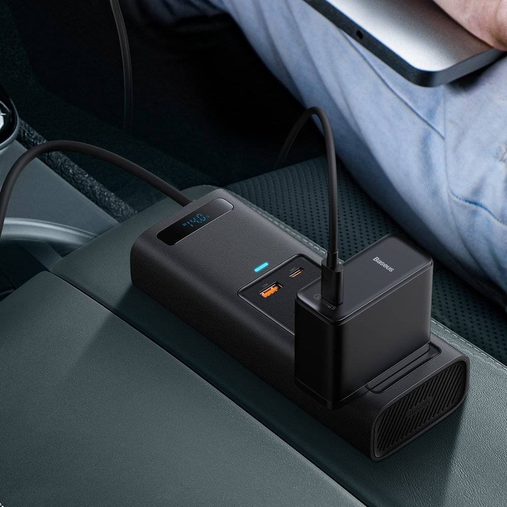 Baseus Car Inverter 150W DC 12V to AC 220V Type-C USB Charger