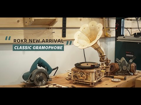 ROKR Classic Gramophone 3D Wooden Puzzle LKB01 (Hand version)