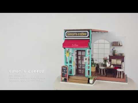 Rolife Simon's Coffee Shop DIY Miniature Dollhouse Kit DG109