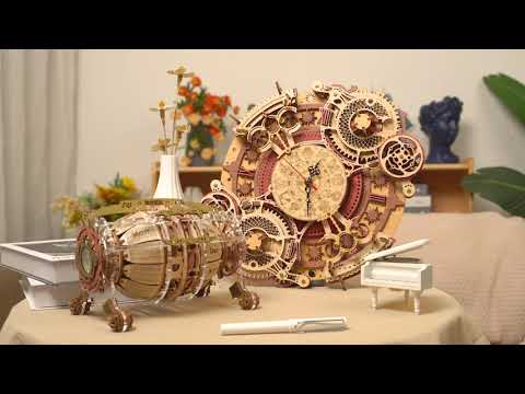 ROKR Zodiac Wall Clock Mechanical Time Art Engine LC601