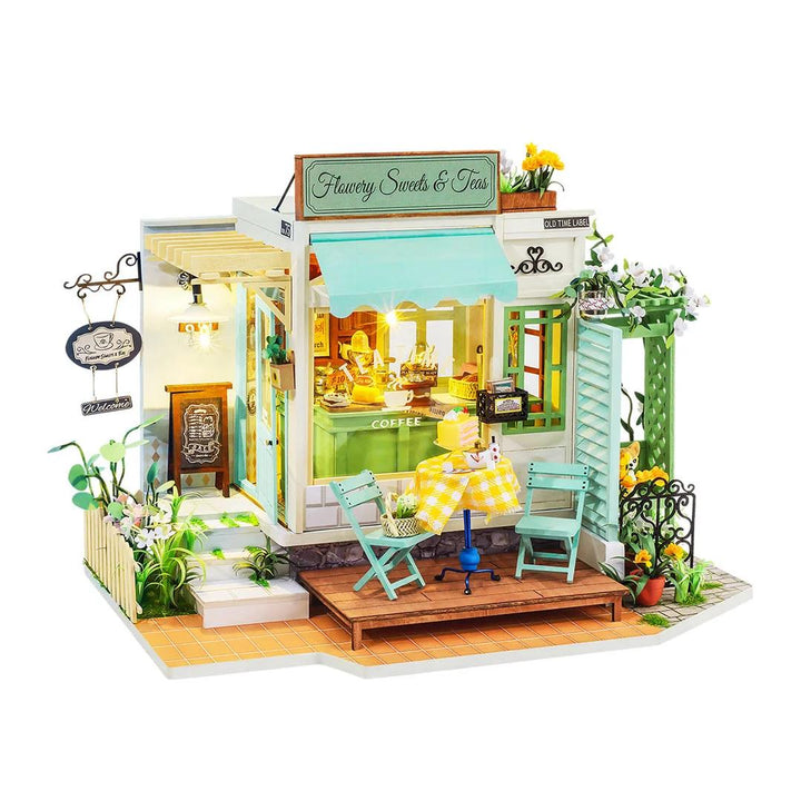 Rolife Flowery Sweets & Teas DIY Miniature Dollhouse Kit DG146