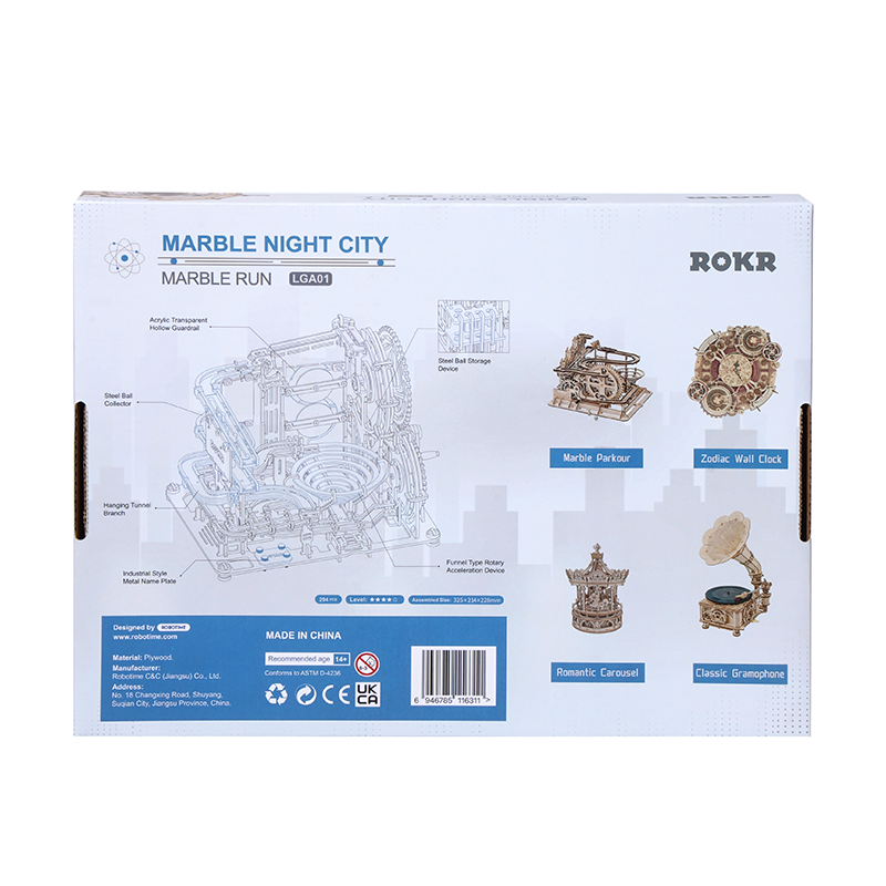 ROKR Marble Night City LGA01 Marble Run