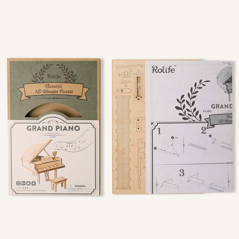 Rolife Grand Piano TG402 3D Wooden Puzzle (7240631288008)