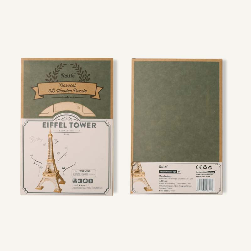 Rolife Eiffel Tower TG501 Architecture 3D Wooden Puzzle (7240632828104)