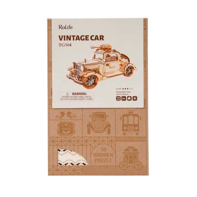 Rolife Vintage Car TG504 - Modern 3D Wooden Puzzle (7240638595272)